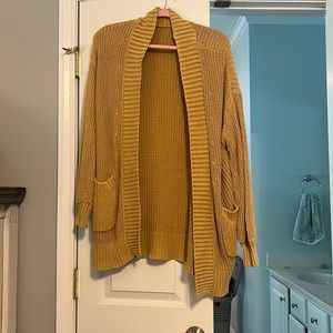 Mustard color cardigan